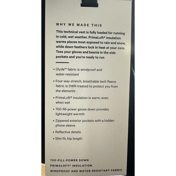 Lululemon Down for It All Vest Black Size 10 NWT Goose Down PrimaLoft Warm - Picture 13 of 16